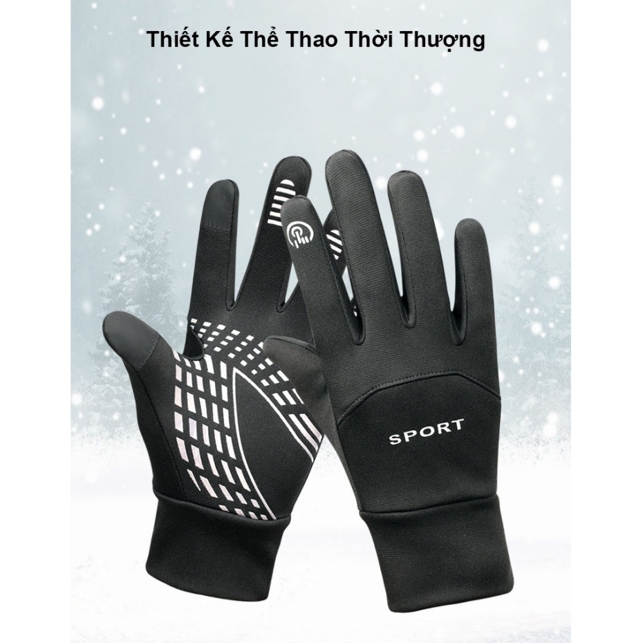 Găng tay mùa đông, găng tay xe máy giữ ấm giữ nhiệt cao cấp,bao tay nam vải thể thao thời trang lái xe đi phượt