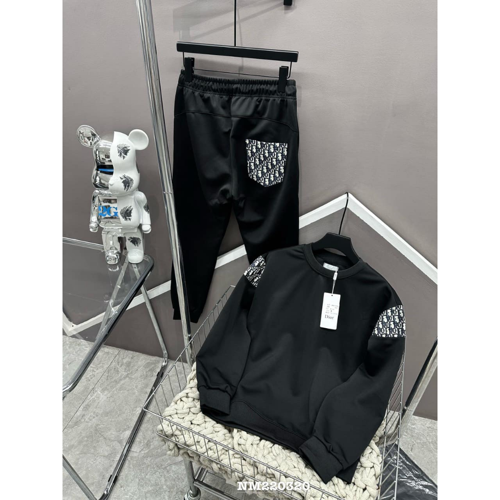 Bộ nỉ nam nữ Dio phối vai cao cấp, bộ thu đông nam nữ trẻ trung năng động