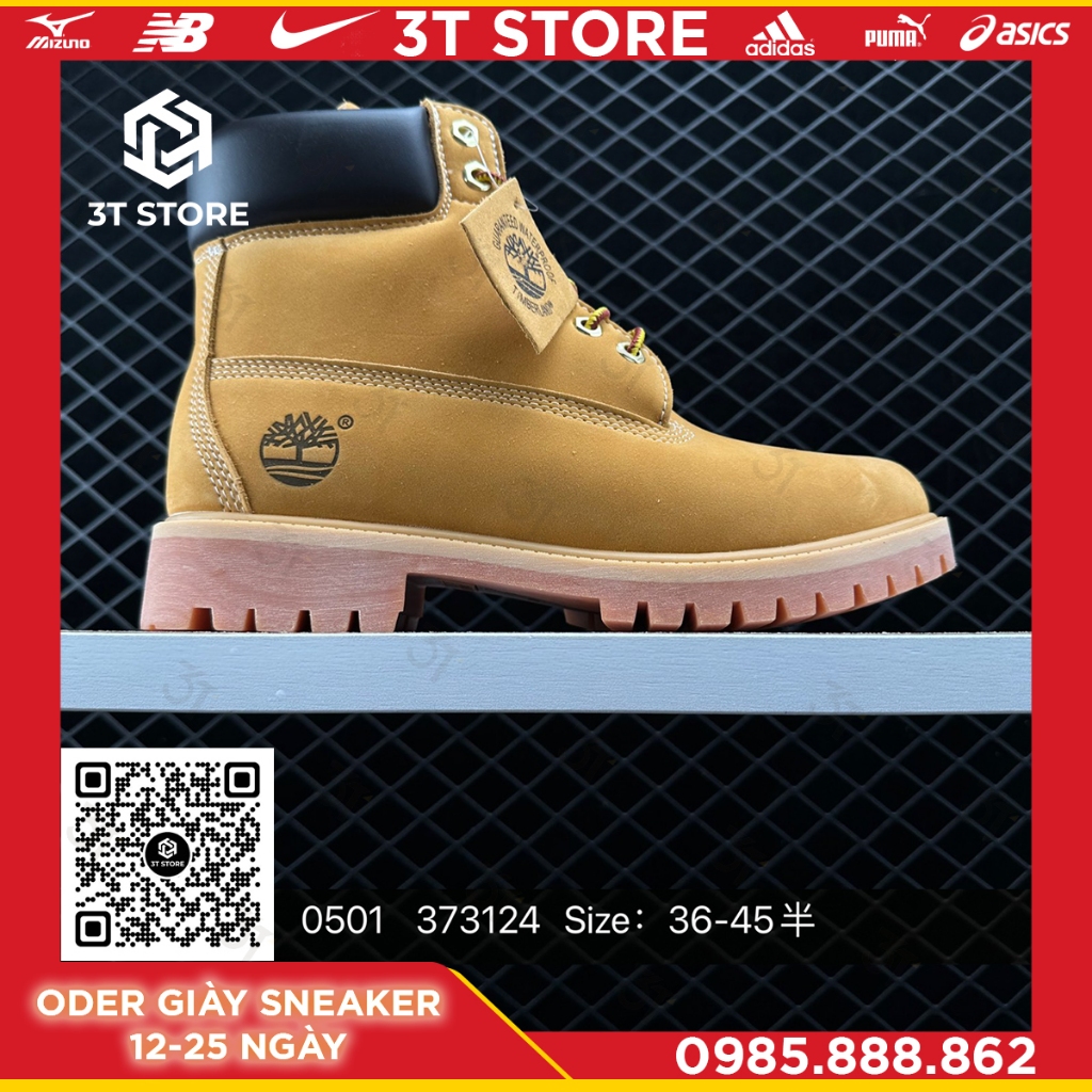 GIÀY SNEAKER MÃ SẢN PHẨM: _Timberland Wheat Premium 6 Inch  Leather Boots_FULL BOX_FREE SHIP
