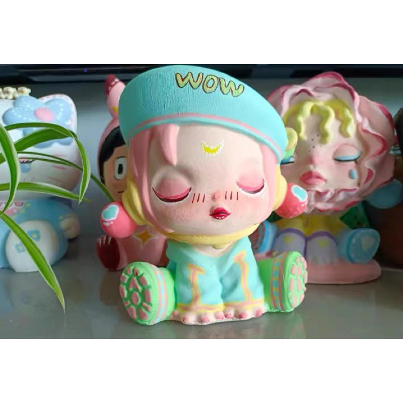 Tượng tô màu SKULLPANDA SIÊU HOT thạch cao size lớn 18-24cm