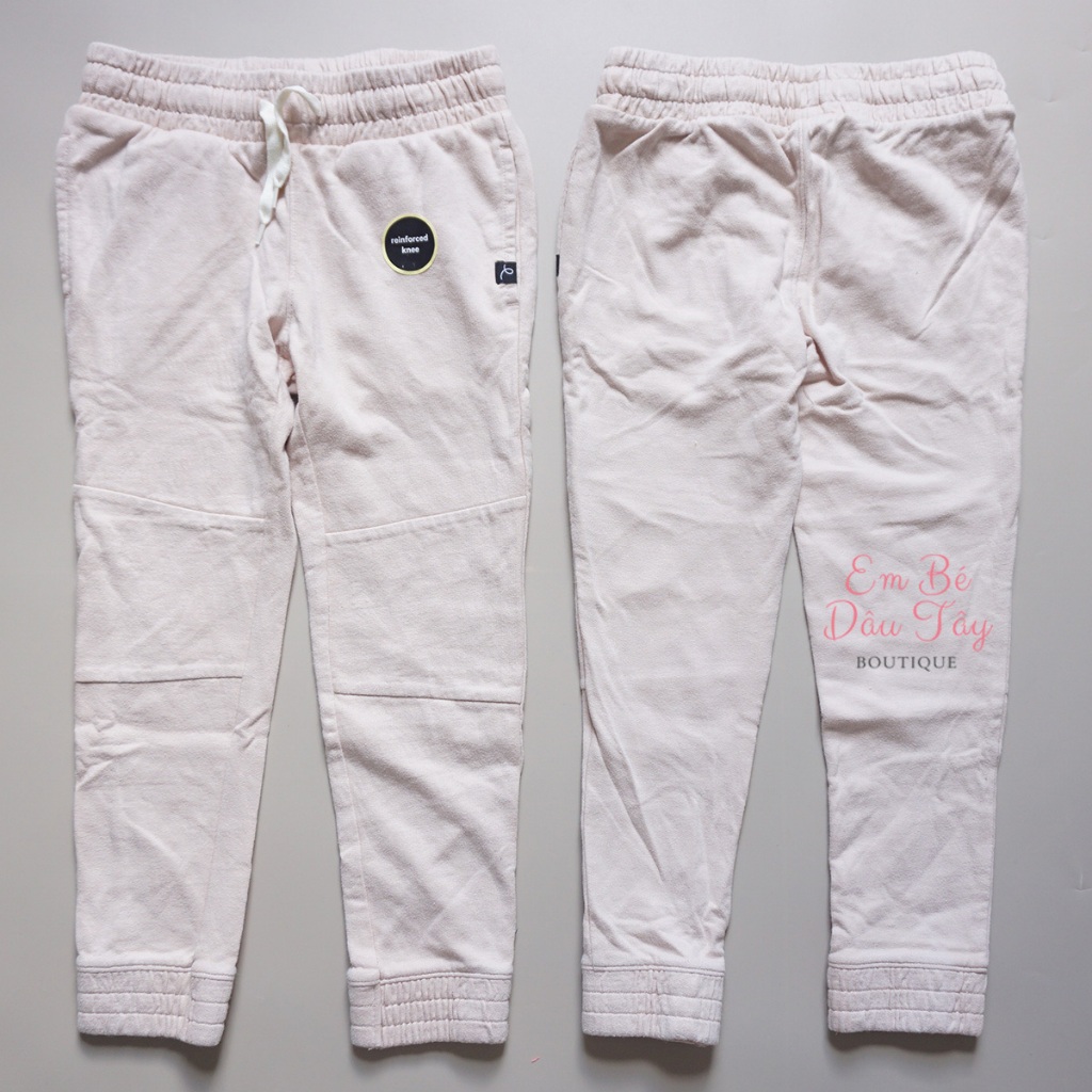 Quần jogger màu hồng nude cho bé 15-50kg chất thun da cá 100% cotton mềm mại, Quần thun da cá bé trai bé gái, teen AC