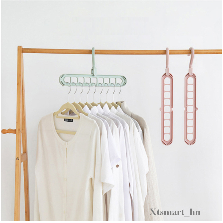 Móc Treo Quần Áo Đa Năng 9 Lỗ