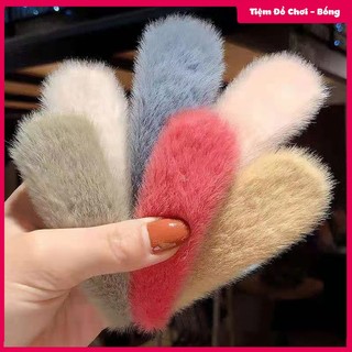 Kẹp tóc mái phối lông nhung mịn xinh xắn, kẹp bấm đẹp phong cách hàn quốc
