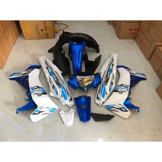 Bộ dàn áo sirius màu xanh kendy phối trắng, đi ốp đầu si hello, dè Fi, kèm tem