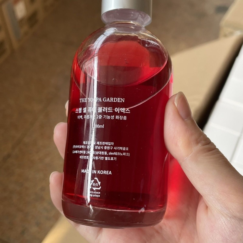 Tế bào gốc dưỡng trắng da, se khít lỗ chân lông The Yoppa Garden Stem Cell Pure Blood EX 100ml