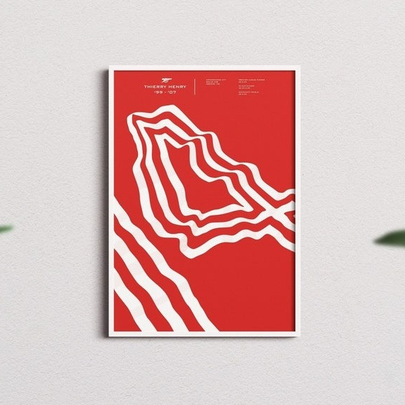 FREESHIP ⭐️ Poster 14 Thierry Henry - Tranh Decal Dán Tường Arsenal Thierry Henry Poster