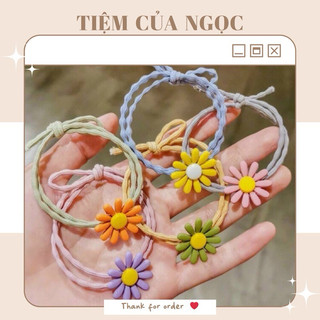 Dây buộc tóc hoa cúc xinh xắn 1