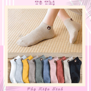 Set 10 đôi tất gấu hàng loại 1 đẹp chuẩn Hàn Quốc kèm túi rút - Tô Thị