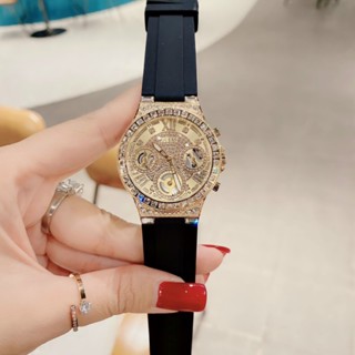 Đồng hồ đeo tay nữ dây silicon kim chống nước cao cấp Guess GW0257L1 GW0257L2 GW0257L3 size 36mm fullbox