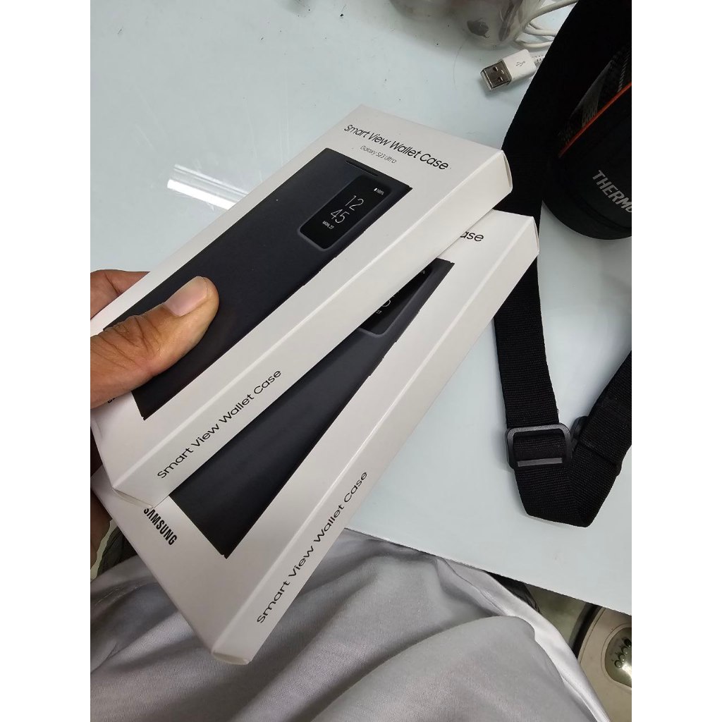 Bao da Smart View Wallet cho S23 Ultra - mới, nguyên seal - Màu đen