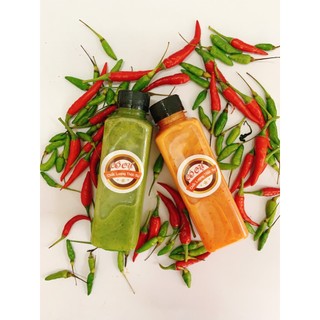 COMBO 2 Chai Muối Ớt Xanh Muối Ớt Đỏ mỗi chai 250ML- Muối chấm Hải Sản, đồ nướng, hấp