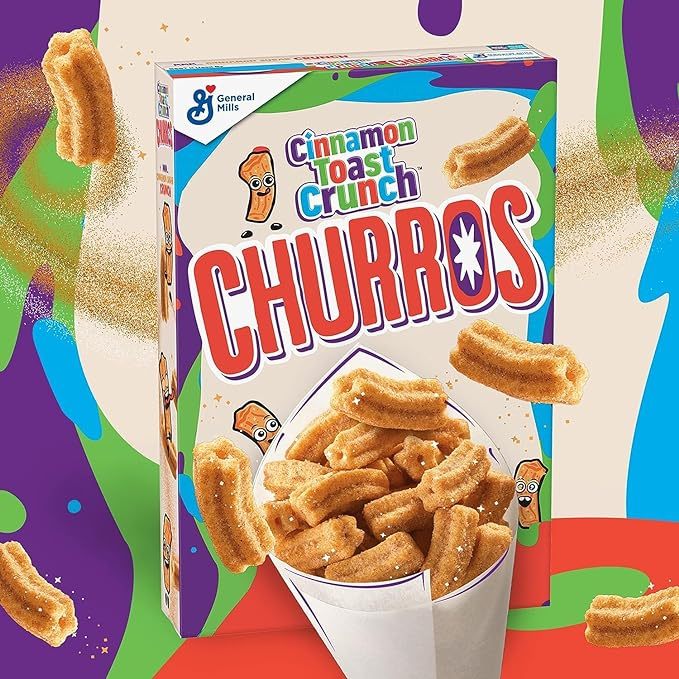Ngũ Cốc Ăn Sáng Vị Quế General Mills Cinnamon Toast Crunch Churros Cereal, Hộp 337g (11.09 Oz.)