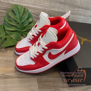 Giày jd1 cổ thấp, Đỏ Trắng, Sneaker Low Gym Red White Full Box Bill. size 36-43