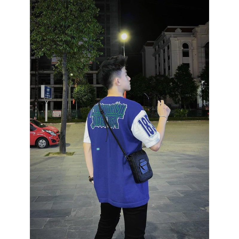 ⭐️  - Áo Phông Len Xanh LV Lavorra Chất Len Mỏng Mịn Mát Đủ Size - Áo Phông Nam Nữ Hàng Loại 1 - Dluxury