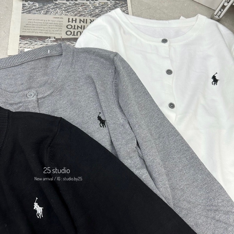 ÁO CARDIGAN LEN LOGO NGỰA THÊU | STUDIOBY25