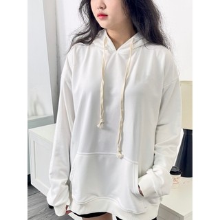 Hoddie trắng basic chân cua form unisex
