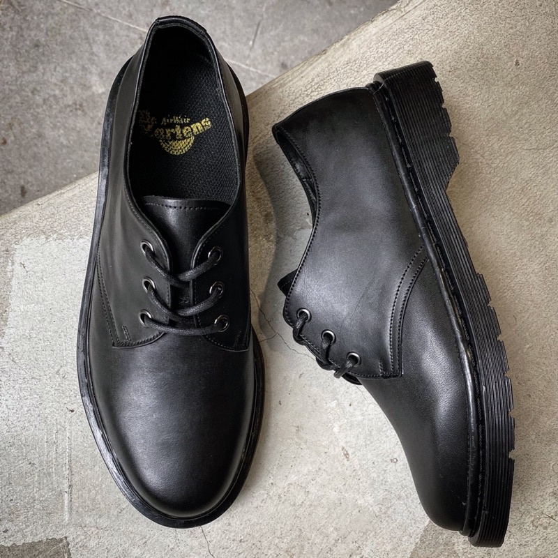 Giày chunky derby da cột dây thời trang da lì chống nhăn đế chunky thời trang