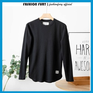 Áo thun nam dài tay thu đông, Áo thun giữ nhiệt dài tay xốp tổ ong chất vải mềm mịn - Fashion Fury