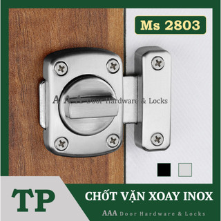 Khoá chốt núm xoay - khoá xoay inox - chốt vặn xoay ngang