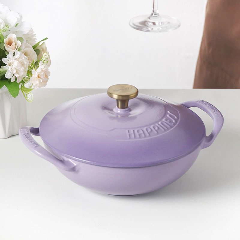 Nồi Gang Hầm Tráng Men Kiểu Dáng Bầu size 21cm