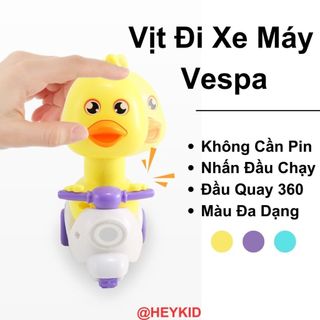 Đồ chơi vịt đi xe máy vespa đáng yêu, ấn là chạy bốc đầu cực cute – đồ chơi con vịt lái xe vespa ngộ nghĩnh