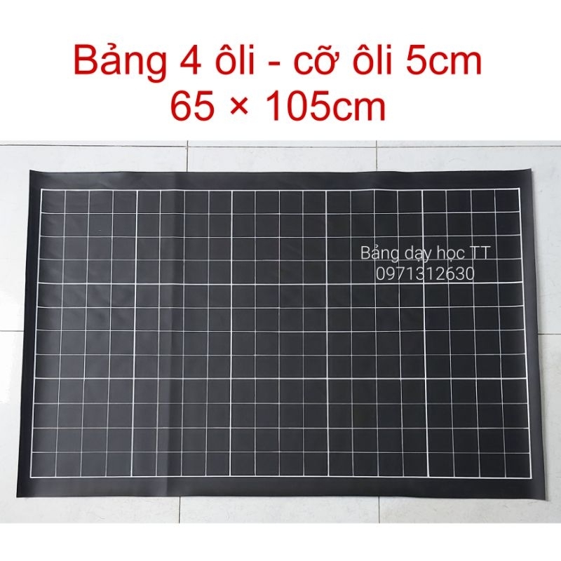 🔖Bảng 4 ôli - cỡ ôli 5cm - 65×105cm - Ko nẹp