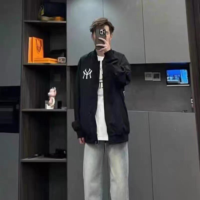 Áo Khoác Gió NY 2 Lớp💕Áo Bomber NY Dáng Rộng, Dành Cho Nam Nữ
