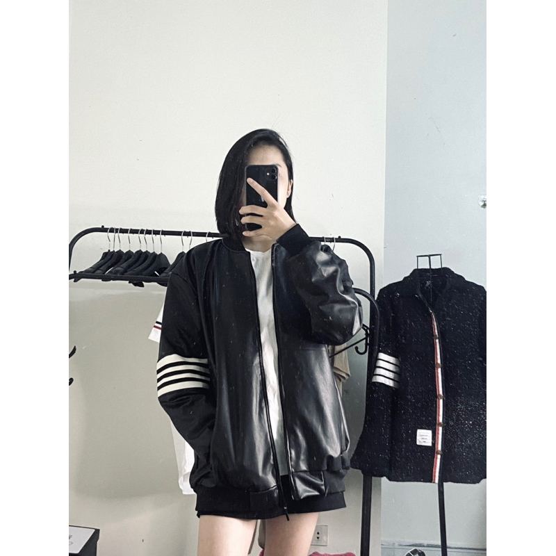 Bomber da sọc lót gió