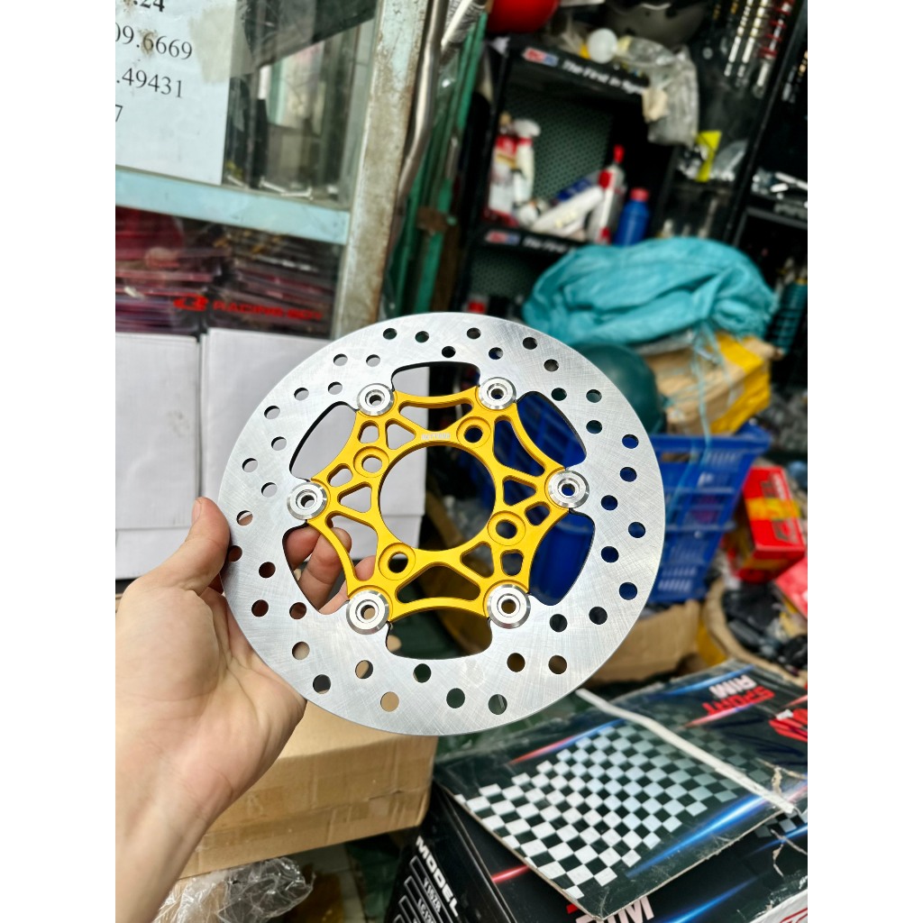 Đĩa thắng Daytona 220mm Lòng nhôm Khoen inox 304