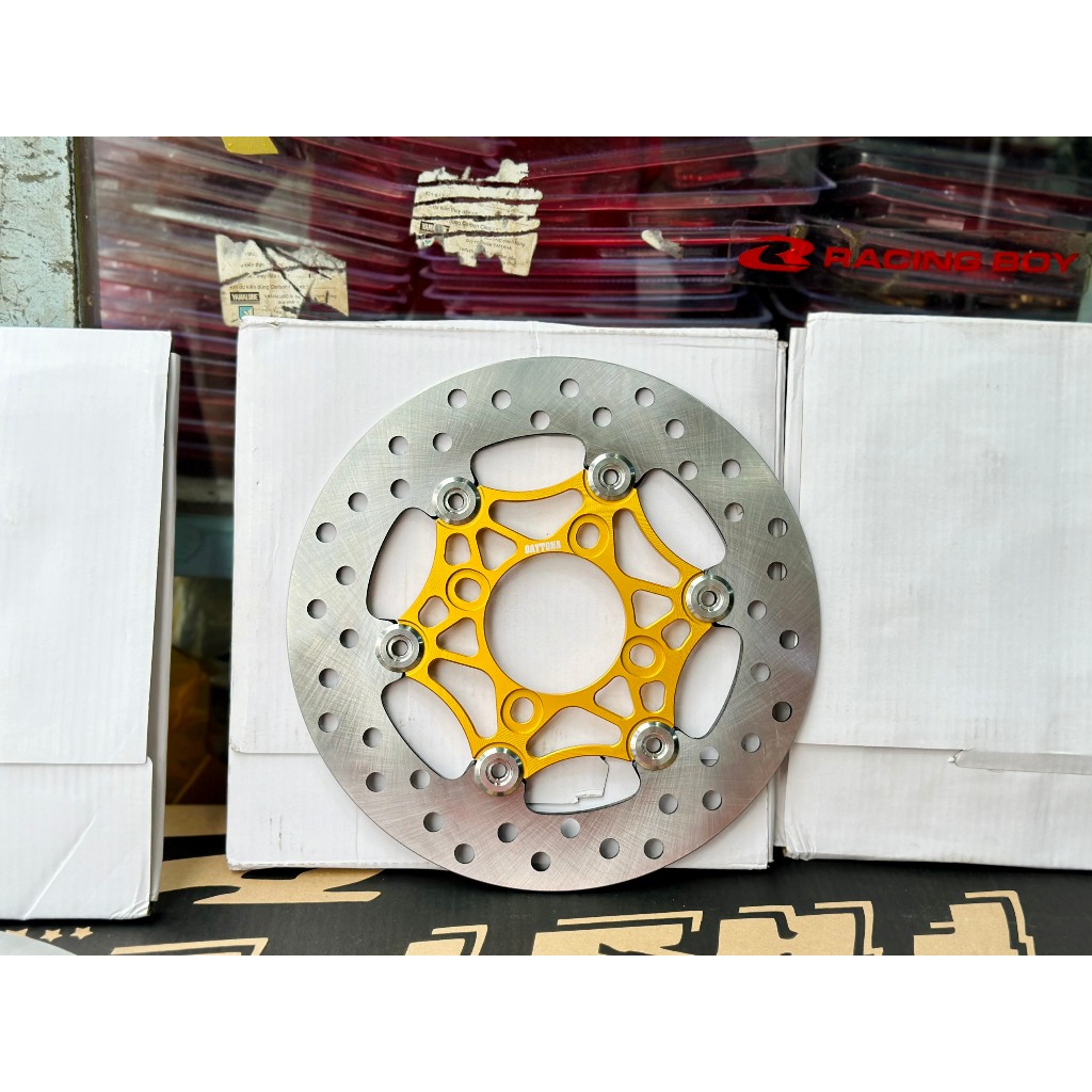 Đĩa thắng Daytona 220mm Lòng nhôm Khoen inox 304