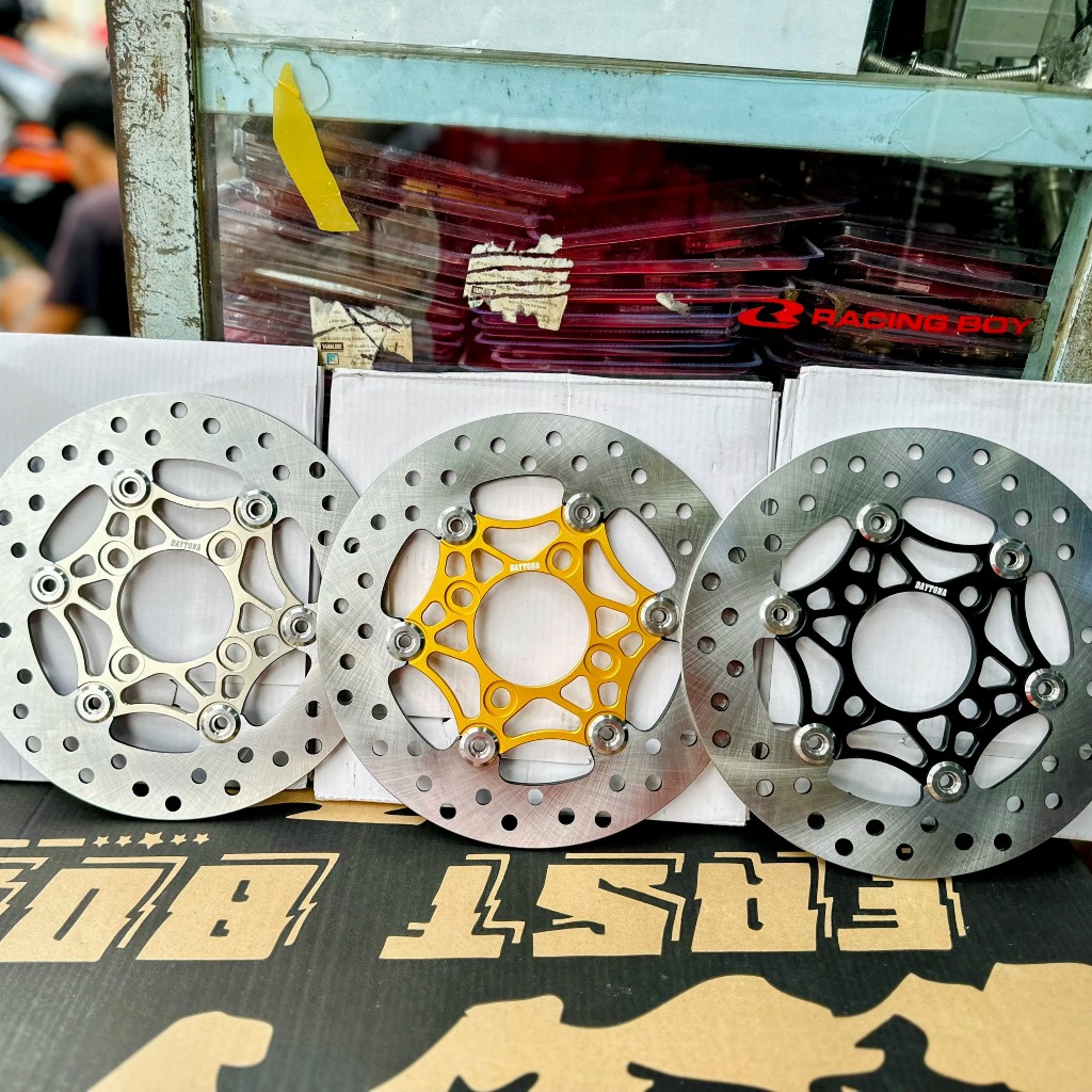 Đĩa thắng Daytona 220mm Lòng nhôm Khoen inox 304