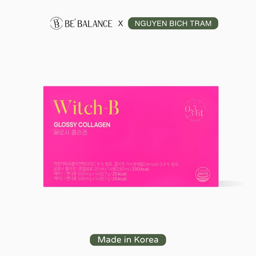 Mua 2 tặng 1 - Mua 6 tặng 4 WITCH-B GLOSSY COLLAGEN Bebalance