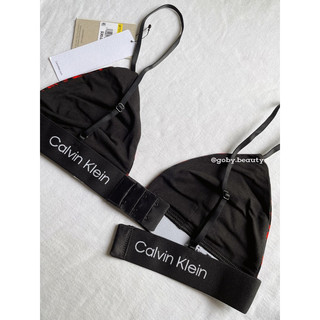 [BILL US] Áo bra CK Calvin Klein 1996 Cotton Stretch Unlined Triangle - Hazard Leopard