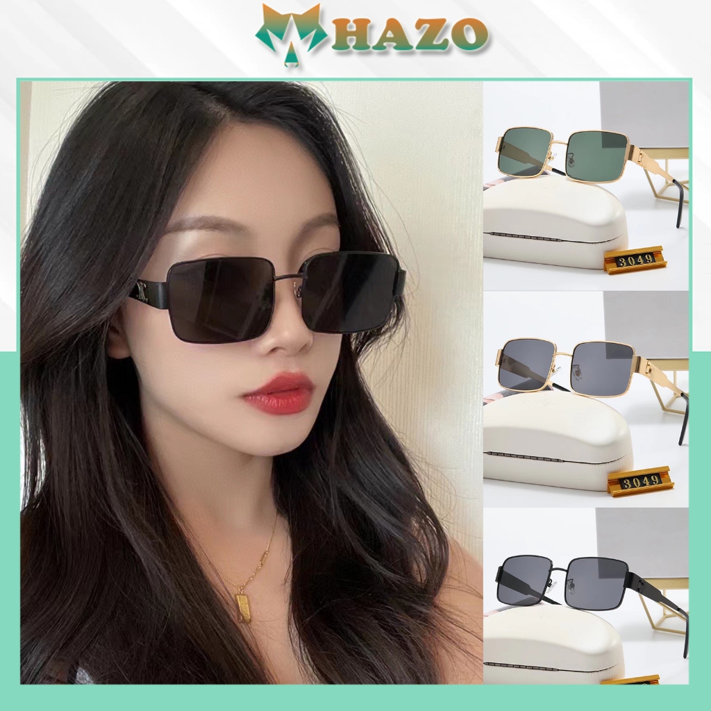 Mắt kính thời trang Form vuông Kim loại Unisex 767 Nam nữ chống UV Cao cấp Hot trend