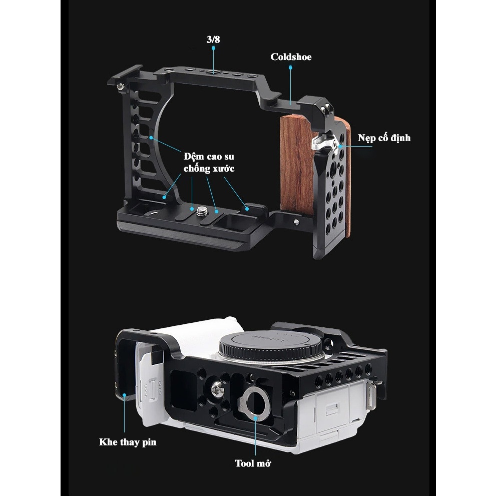 Khung bảo vệ Sony ZV-E1 ZVE1 E1 ZV E1 rig cage giá treo phụ kiện máy ảnh
