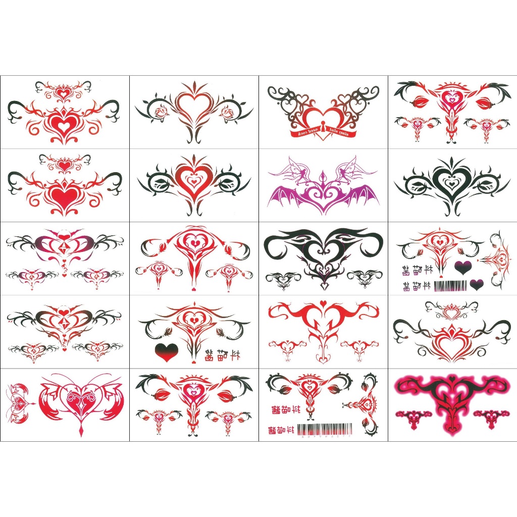 Hình Xăm Dán Trang Trí Cơ Thể Kiểu Succubus Dễ Thương Mắt Cá Chân Ngực Bụng Dưới Đùi Gợi Cảm