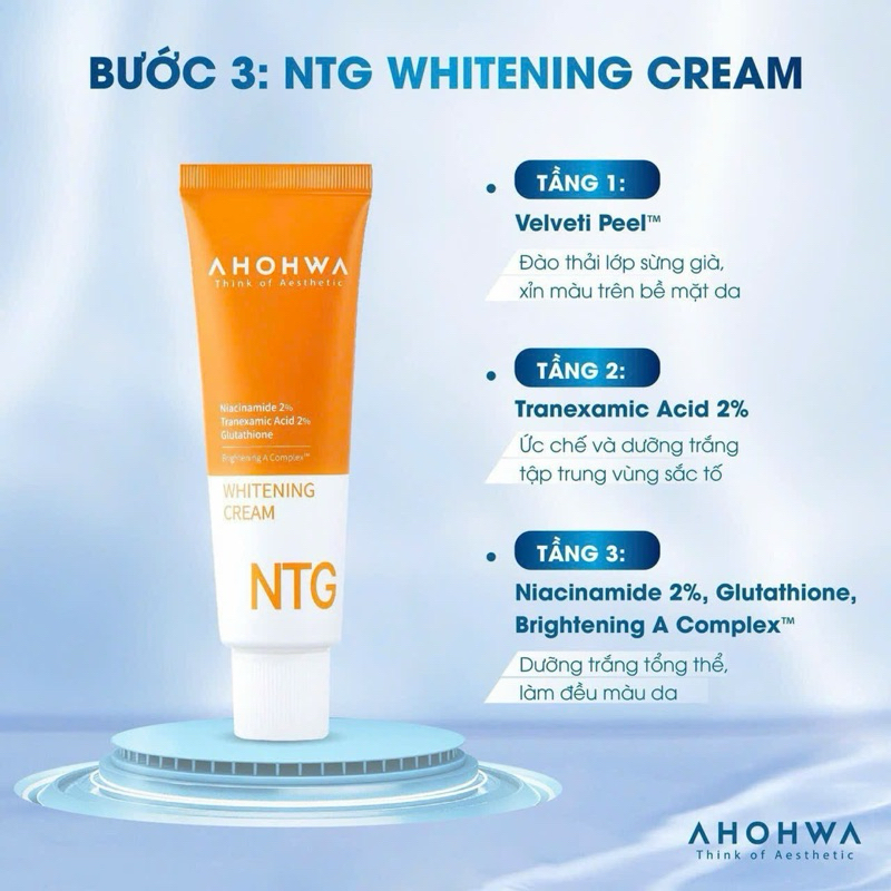 Ampoule NTG Serum Dưỡng Trắng Da , Mờ Thâm , Chống Lõa Hóa Ahohaw 30ml.