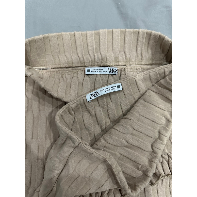 Set len Zara chân váy ôm body Zara