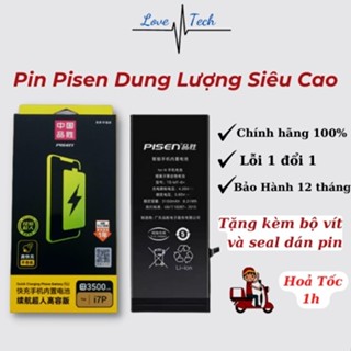  Pin Pisen Dung Lượng Siêu Cao cho ip 5se 6 6s 6plus 6splus 7 7plus 8 8plus X Xs xsmax 11 + Tặng kèm bộ vít mở máy 