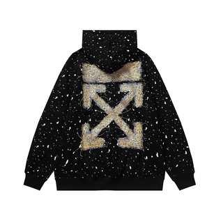 Áo Hoodie Off-W vảy sơn form unisex nam nữ bo chun cực ngầu