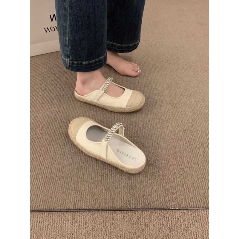 Giày sục quai ngang đính đá new ss2023 -fullbox