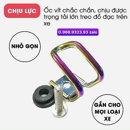 Móc Treo Đồ Inox 7 màu  dành cho mọi loại Xe Máy,Moto,xe đạp