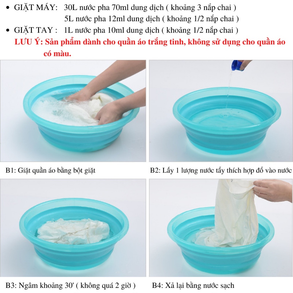 Nước tẩy trắng quần áo chuyên dùng cho vải trắng Rocket hàng nội địa Nhật Bản AD147