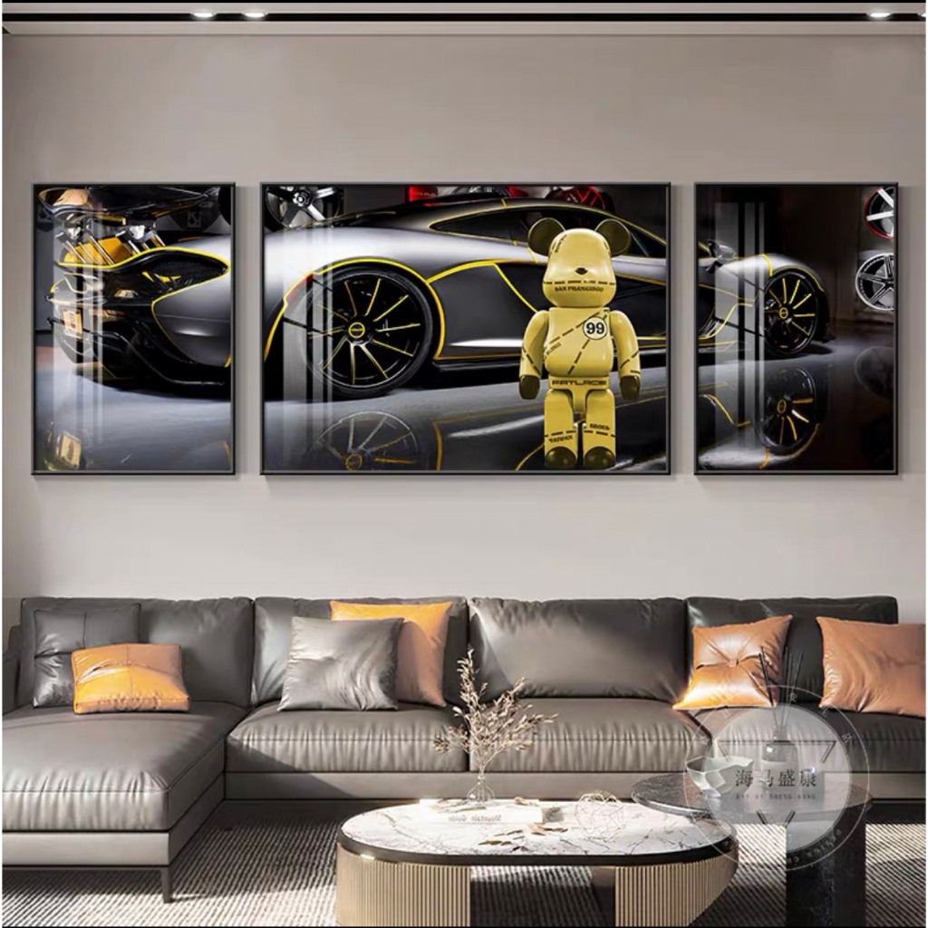 Tranh Treo Tường Gấu Bearbrick SIZE LỚN / Trang Trí Phòng Khách / Khách Sạn / Phòng Gaming / Tranh Tráng Gương