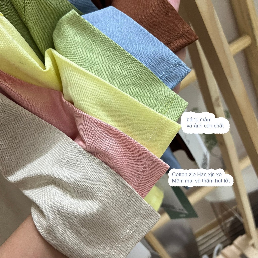 Áo cổ bèo cotton zip Hàn bé gái size 7-18kg