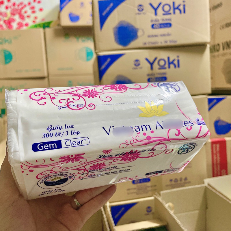 Giấy ăn lụa cao cấp - khăn giấy rút lụa 1 gói 300 tờ,mềm,mịn,dẻo dai