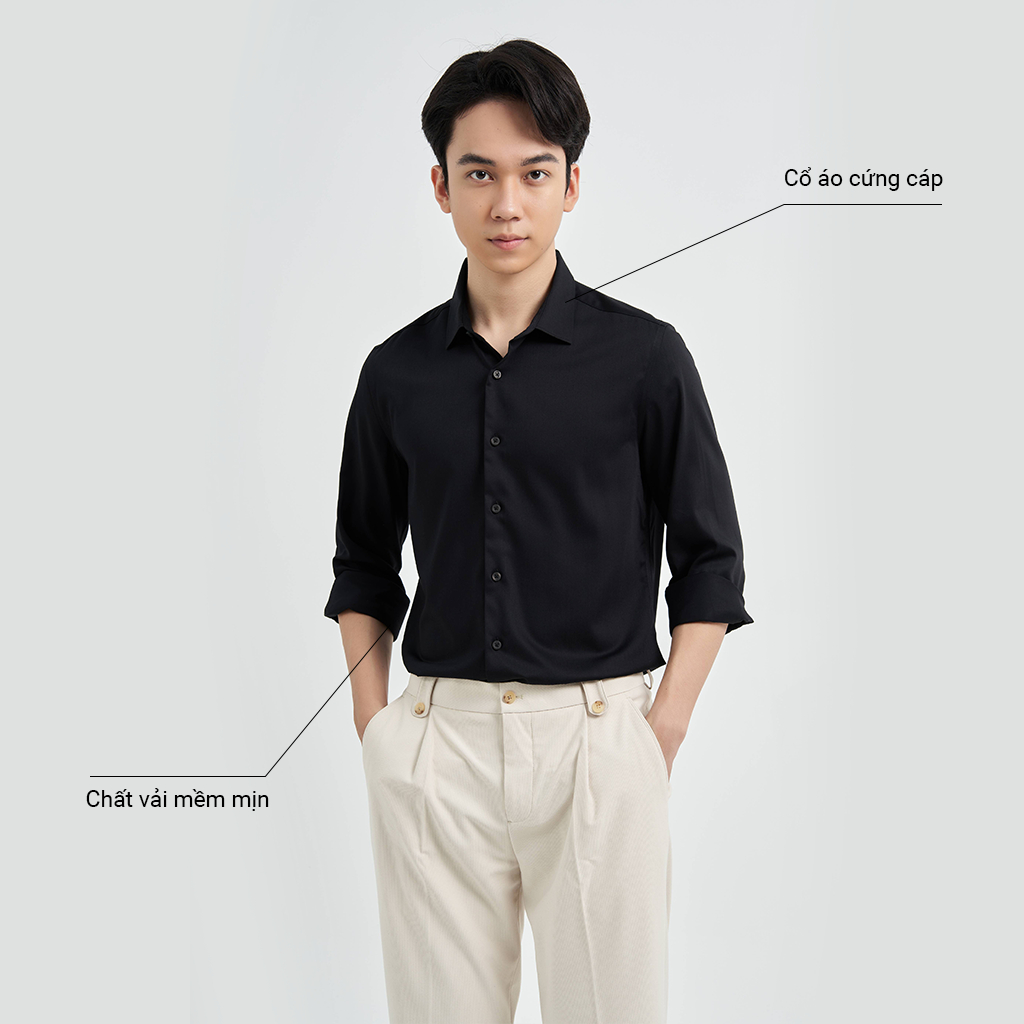 Áo Sơ Mi Dài Tay Nam Local Brand KRIK Chất Liệu Cotton Form Slimfit Ôm Vừa Vặn SD0481