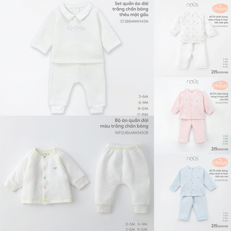 NOUS -  Bộ chần bông hoạ tiết Nous BEOKIDS