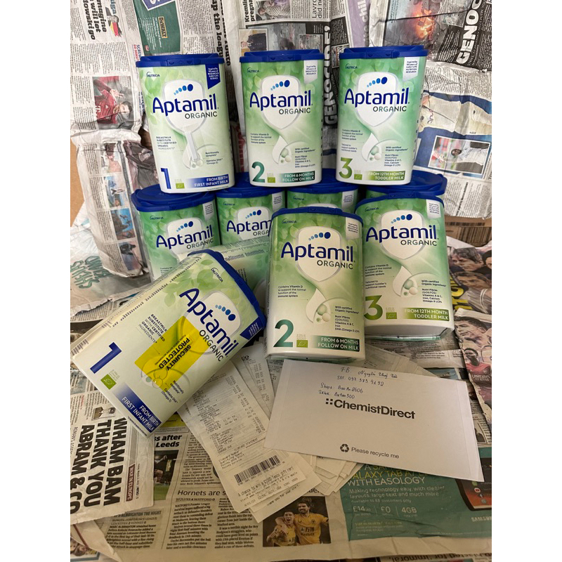 Sữa bột Aptamil Organic Anh hộp 800g đủ số 1 2 3!