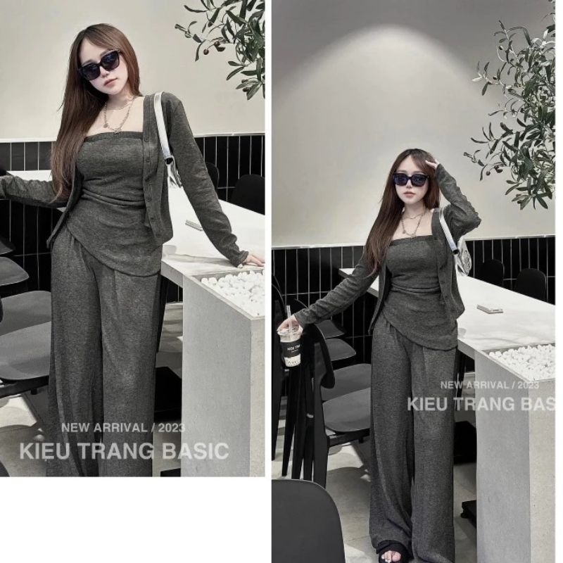 Sét 3 món nữ tông xám siêu đẹp